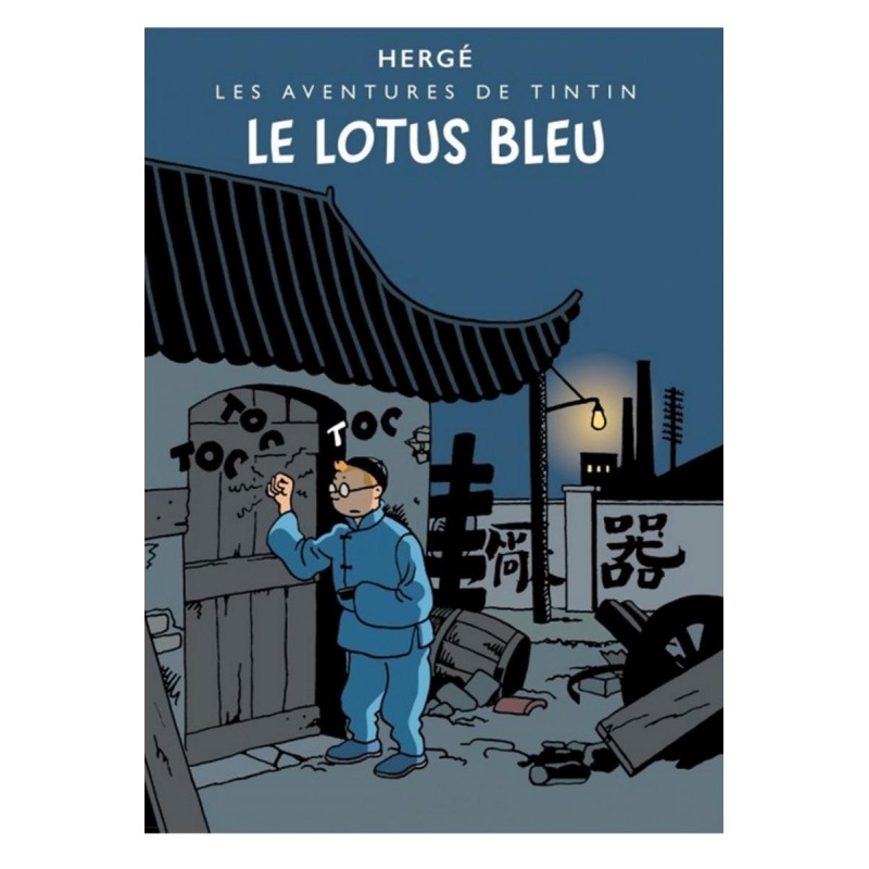 Poster - Tintin Le Lotus Bleu - Tintin Blå Lotus - Alternativ design Poster - Tintin Le Lotus Bleu - Tintin Blå Lotus - Alternativ design