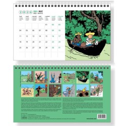 Tintin - Liten vägg/bordskalender 21x13cm 2026