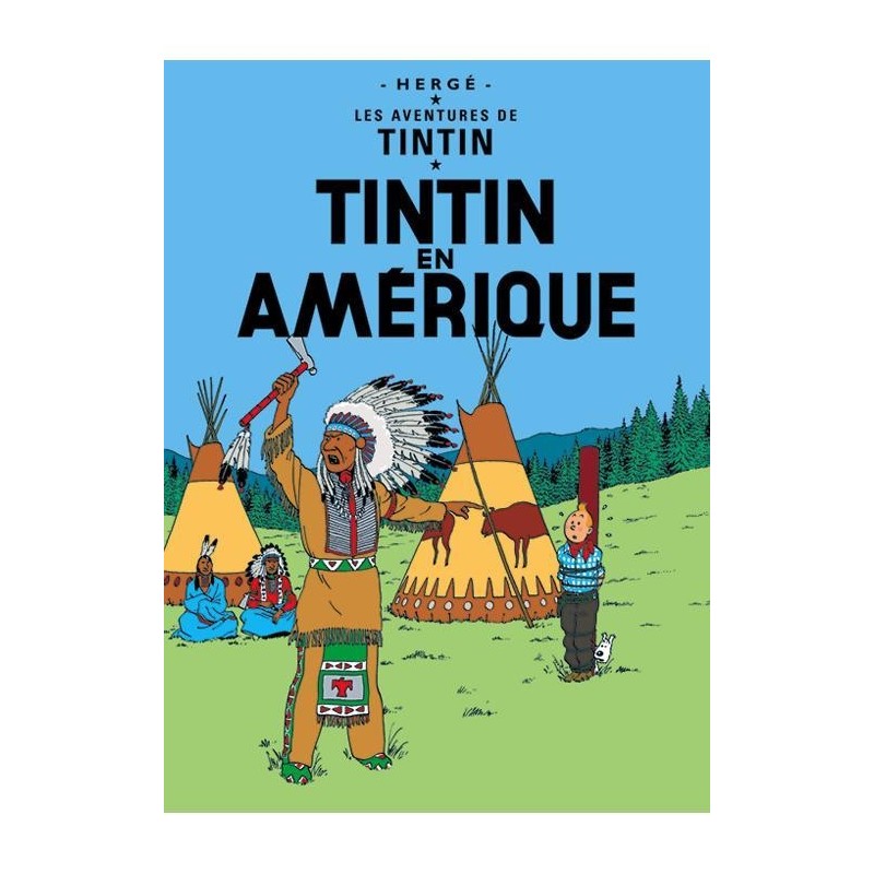 Poster - Tintin en Amérique - Tintin i Amerika