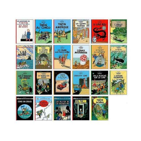 Tintin - 26 Vykort - Alla albumframsidor plus 3 extra exklusiva kort