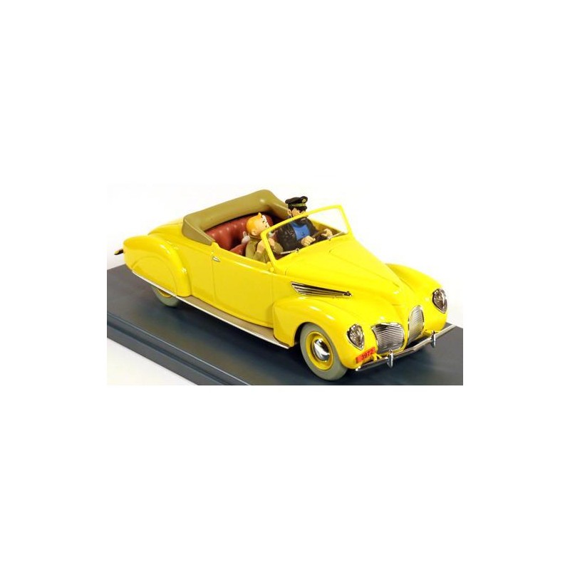 Tintin - 1:24 Modellbil 2 - Haddocks Lincoln Zephyr convertible