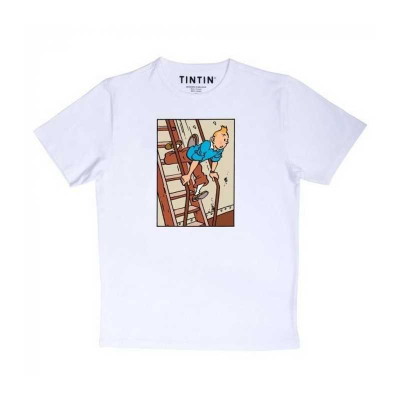 Tintin - T-Shirt - Tintin i trappen