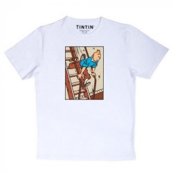 Tintin - T-Shirt - Tintin i trappen